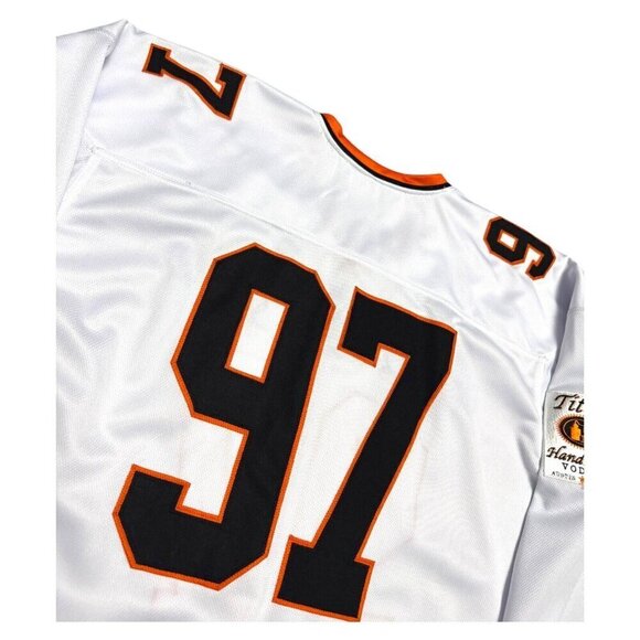 TITO'S VODKA Auston Texas Promo White Orange Hockey Jersey Mens Large - Picture 6 of 7